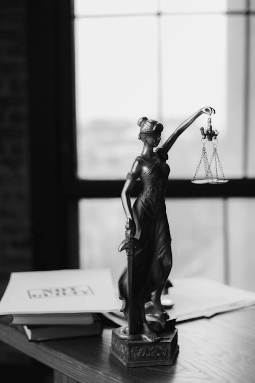 Statue of Lady Justice with scales