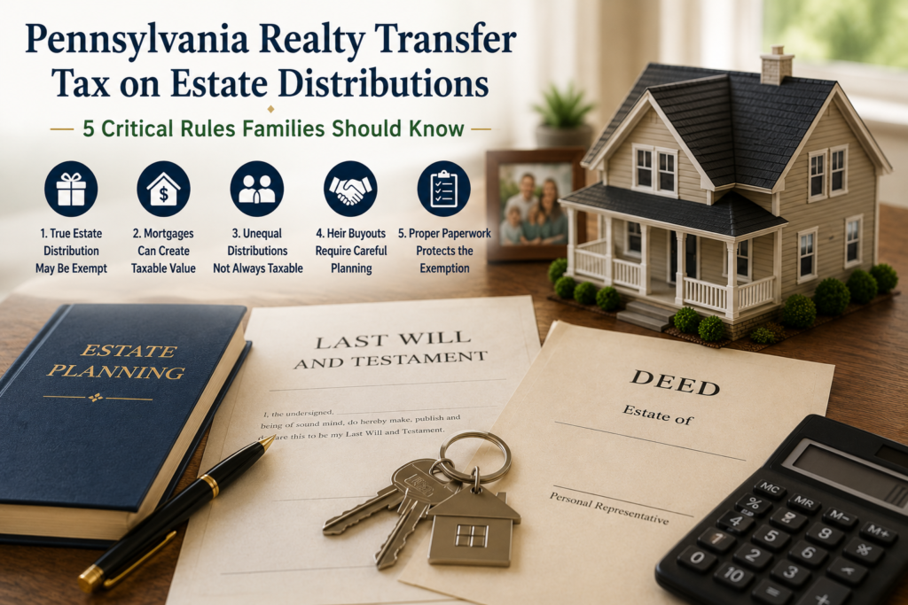 Pennsylvania realty transfer tax on estate distributions