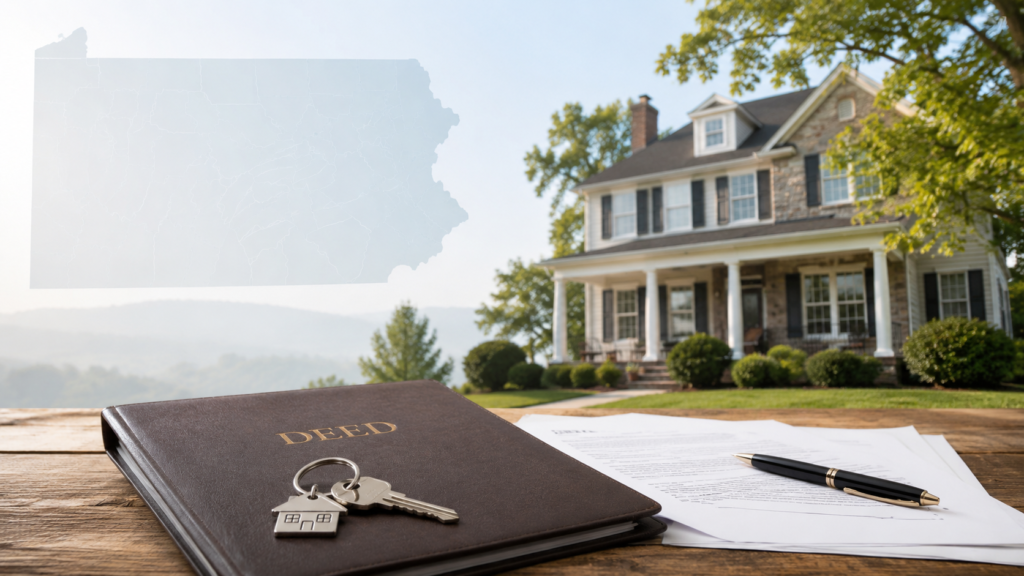 Real estate deed and property keys